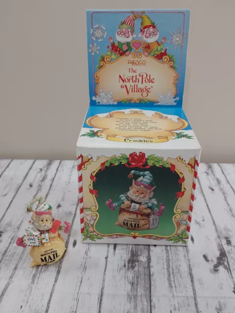 Enesco The North Pole Village Elf Crinkles With Box 830143 Zimnicki 1990