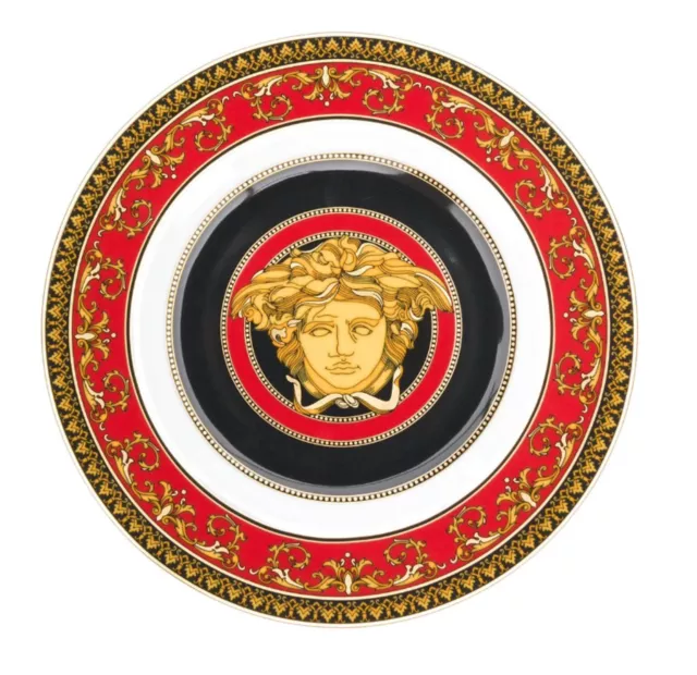 New Rosenthal Versace  Medusa Red Bread & Butter Plate 18Cm Rrp$209