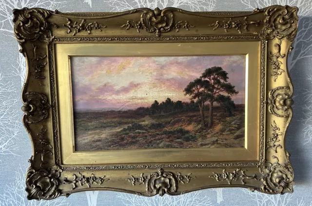 Vintage Oil Painting Landscape Canvas 16x20 in 22x18.5 Frame Signed B.  Conner