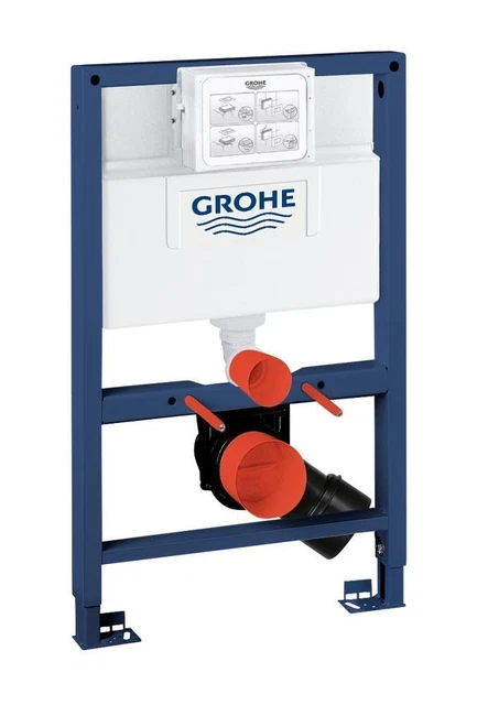 Ensemble 3 En 1 GROHE Rapid SL Pour WC Suspendu - Supports Muraux + Plaque - 113 Cm - Neuf