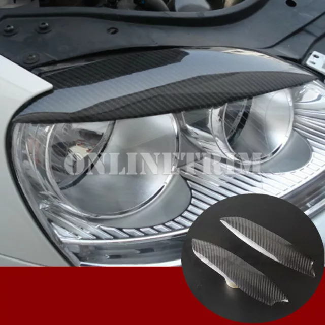 Carbon Fiber Headlight Eye Lid Eyebrow Cover For VW Golf 5 GTI R32 MK5 2005-2007