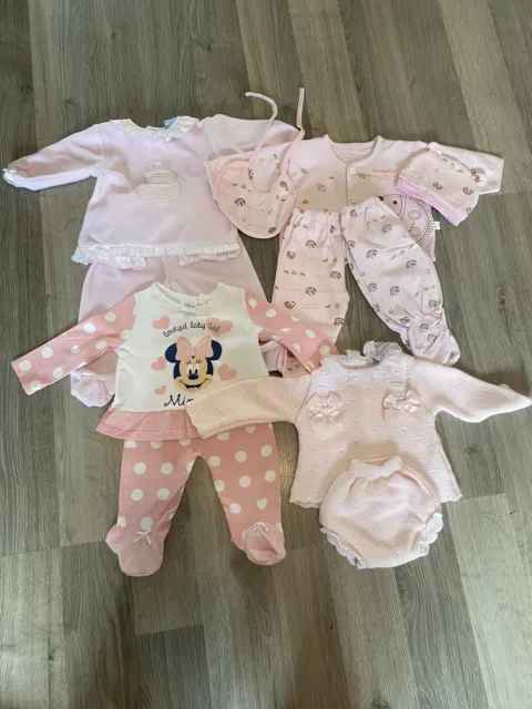 ❤️ Baby Girl Bundle- 0-3 Months- Pyjamas, Outfit- Sardon, Disney baby ❤️ A6