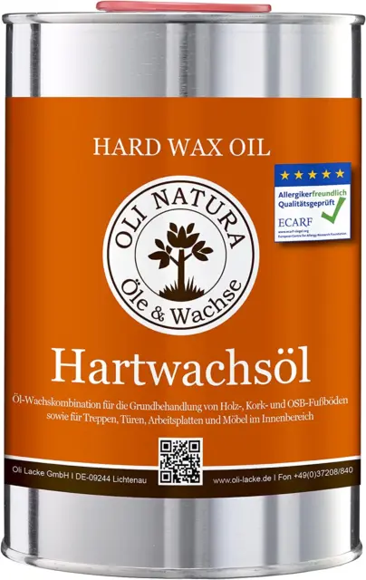 OLI NATURA Öle & Wachse A03675 Olio Di Cera Dura, Naturale, 1 Liter