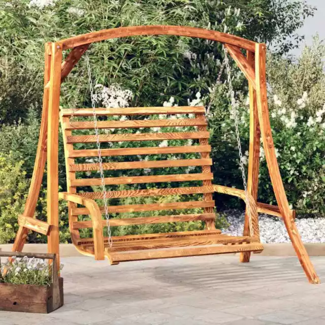 Balancelle Bois courbé avec finition en teck 126x63x92 cm vidaXL