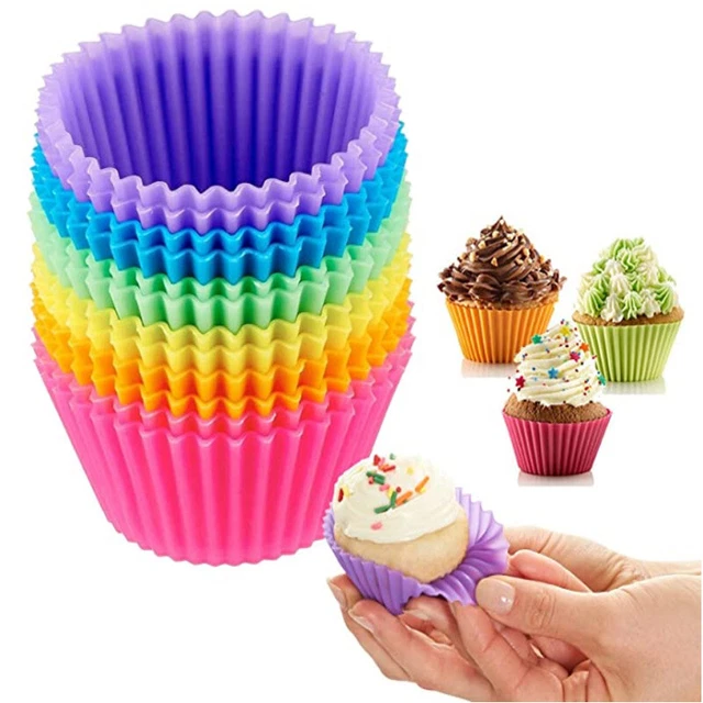 12 pz custodie per cupcake tazza in silicone per torta muffin cioccolato tazza da forno stampo per biscotti