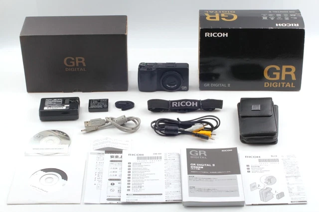 ALL Works [NEAR MINT w/ Case Box] RICOH GR DIGITAL II 10.1MP Black Camera JAPAN