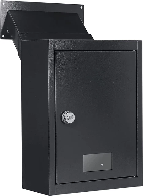 through the Wall Drop Box with Combination Lock, Adjustable Chute Deposit Safe M