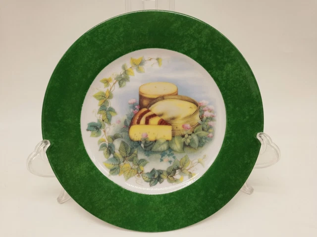 Laure Japy Hand Painted Limoges Cheese Design Plate Paris Laure Japy Hand Painted Limoges Cheese Design Plate Paris