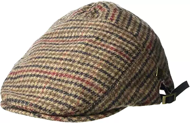 NWT San Diego Hat Company Brown Tweed Wool Plaid Men's Driver Cap Size L/XL GIFT