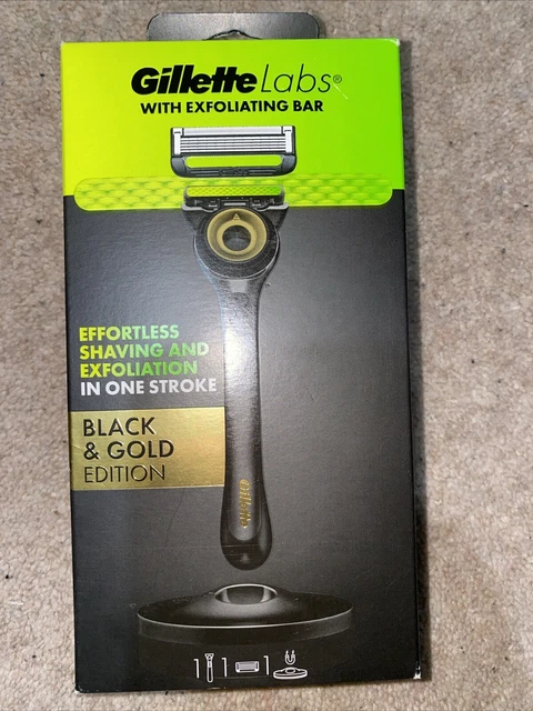 Navaja de afeitar para hombre Gillette Gillete Labs + 1 hoja de recarga de barra exfoliante soporte