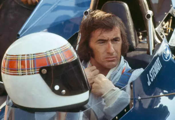 British driver Jackie Stewart at Monza 1970s OLD PHOTO