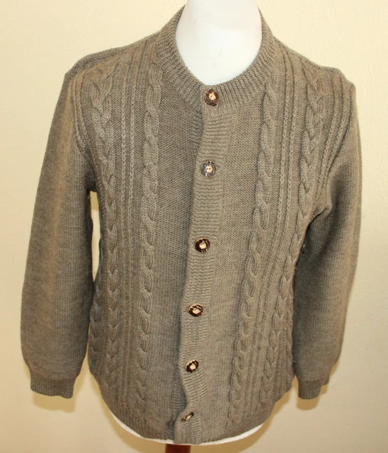 BERNAUER STRICK ZOPF  WOLLE TIROLER TRACHTEN WALK JACKE FASCHING  ca Gr. 50