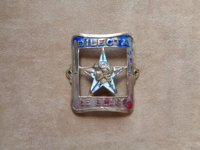 Plaque De Vélo Ancienne DILECTA - LE BLANC - Vintage Cyclisme