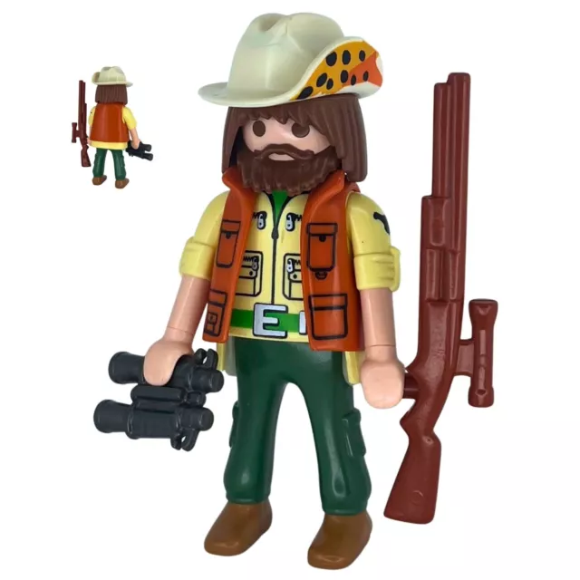 Playmobil figura cazador con arma y prismáticos