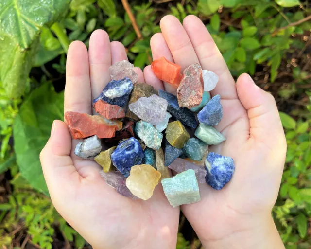1lb Natural Crystals Raw Rough Stone Reiki Crytsal Healing Colorful Mixed Stones