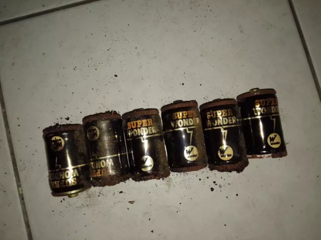 Lot 6 piles vintage - années 80 - pour Radio transistors récepteur lecteur etc..