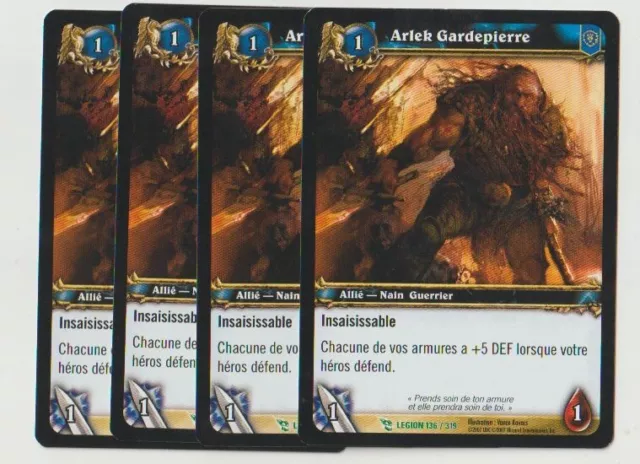 Arlek Gardepierre x4 #136 / Legion FR Warcraft TCG