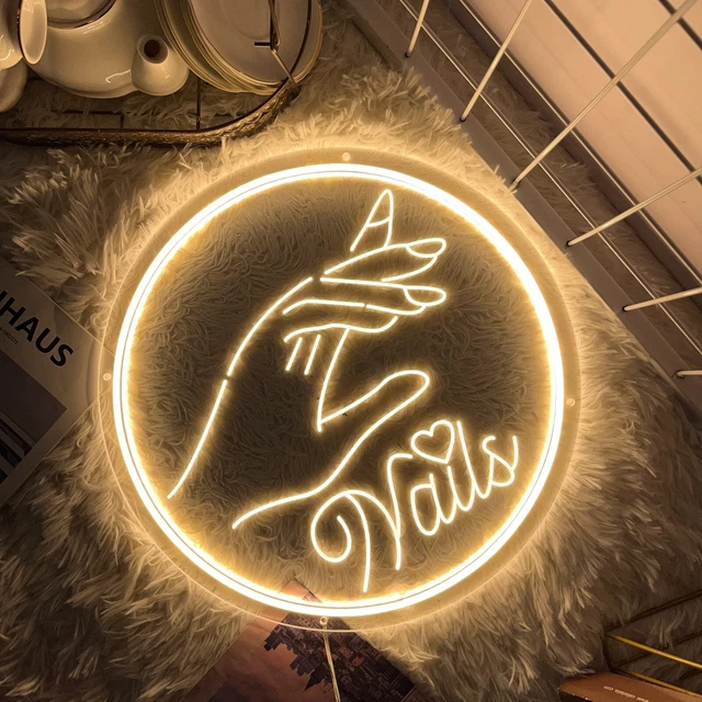 Custom Neon Sign Nails Salon Personalized LED Neon Sign Night Light For Salon
