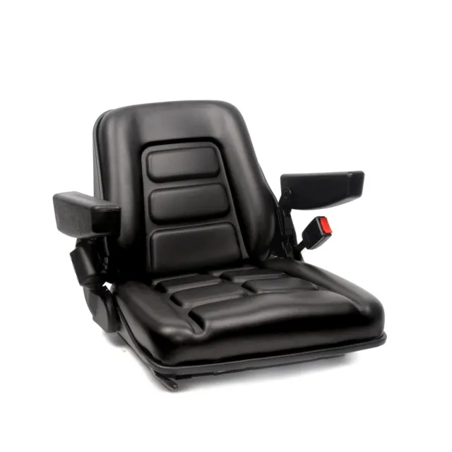 Universal Fold Down Forklift Seat with Adjustable Angle Back,Armrest And Safe...