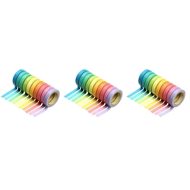 60 rollos banda arco iris hazlo tú mismo cinta regalo embalaje cinta