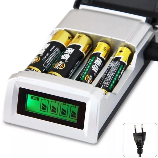 Batterie Ricaricabili Powerowl AA 2800mAh Con Caricabatterie LCD - 8 Pezzi, Per AA/AAA