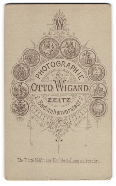 Fotografie Otto Wigand, Zeitz, Badstubenvorstadt 2, Fotografen Monogramm über g