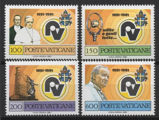 Vatican 1981 Sc# 681-684 Mint MNH Radio 50 years Guglielmo Marconi Pope stamps