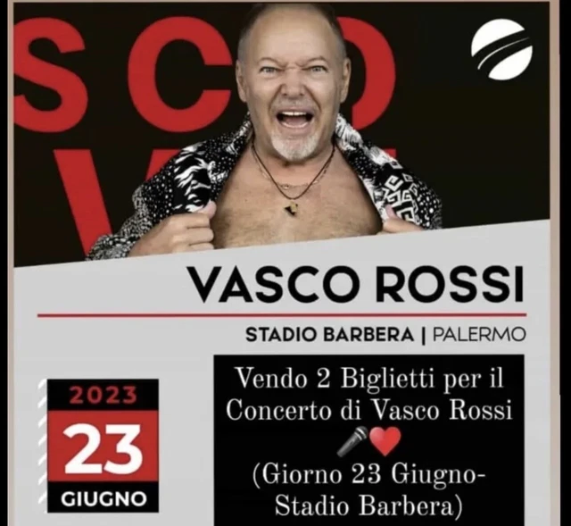 2 biglietti vasco rossi 2023 Palermo