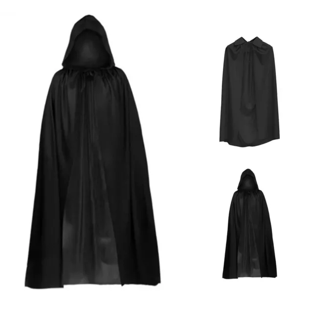 Vampire Cape Cloak Hooded Cloak Medieval Witch Adults Halloween Cosplay Costume