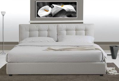 140x190 removibile restate Luna Ottoman Telaio per il letto lo spazio di archiviazione 665 litro Bianco 
