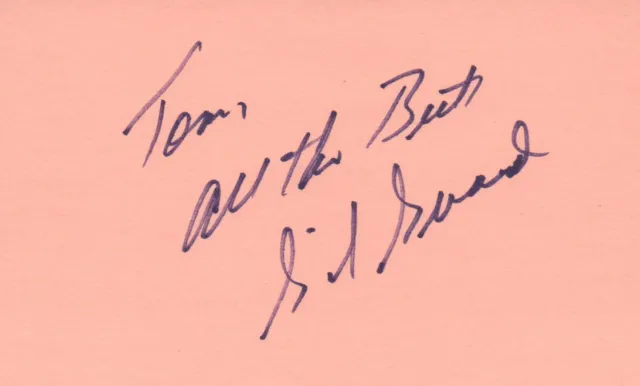 Gil Gerard Actor 1979 Essex House TV Movie Autographed Signed Index Card