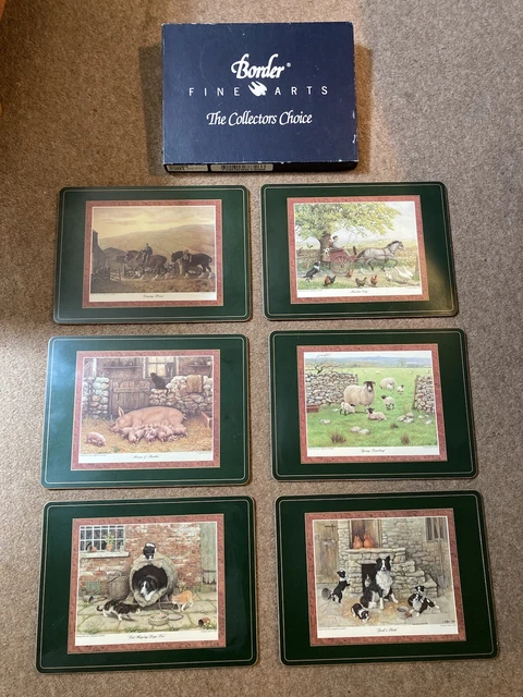 Juego De Seis Plaquetas De Bellas Artes Border James Herriot Serie 1