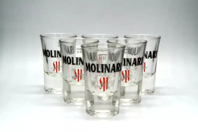 6 Sambuca Molinari Shot Gläser 2 cl  Cocktail Rum Bar Glas Schnaps Likör Anis