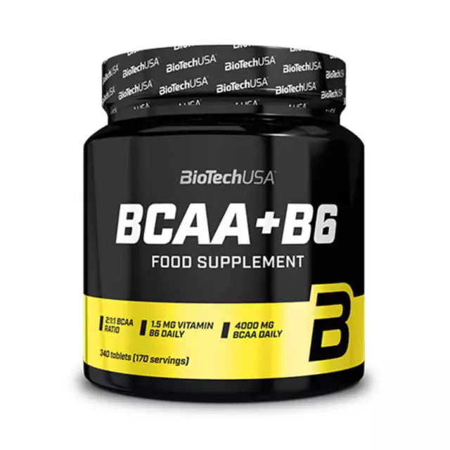 (40,79 EUR/kg) Biotech USA BCAA + B6 - 340 Tabletten NEU OVP