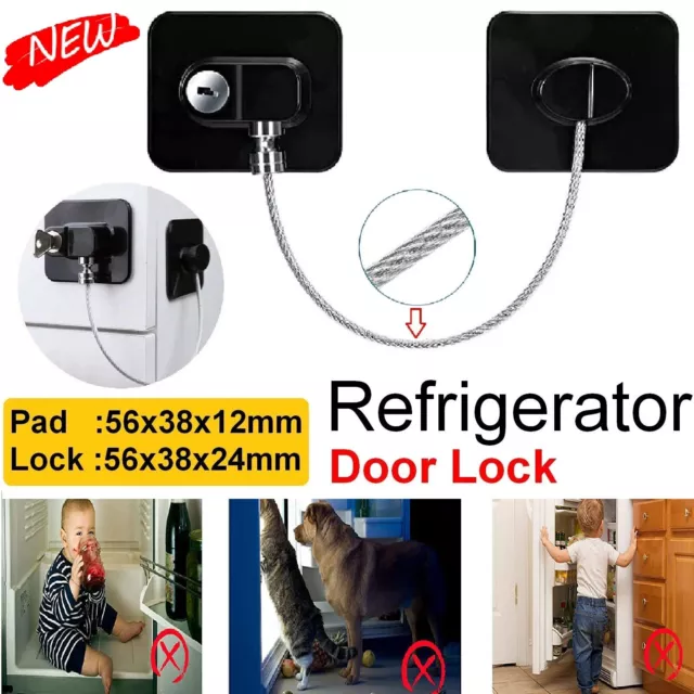 Refrigerator Lock, Fridge Lock with Key for Adults, Lock for a