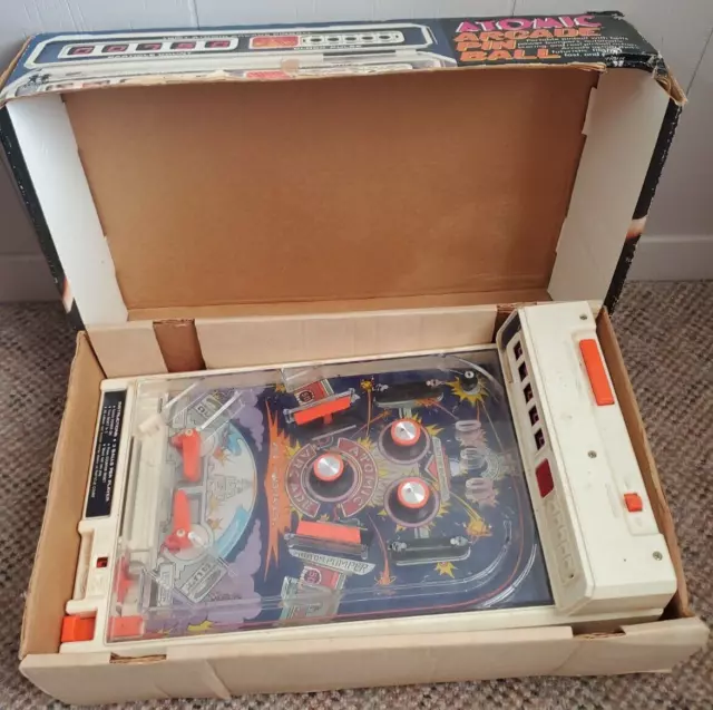 Vintage 1979 TOMY Atomic Arcade Tabletop Pinball Machine FOR PARTS Tabletop