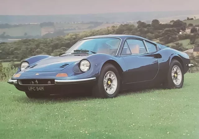 Ferrari Dino 246GT Advertising Color Print Page Sports Car Picture Frameable Art