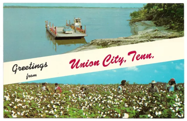 Greetings From Union City Tennessee Great Mississippi Valley Delta Boat Postcard