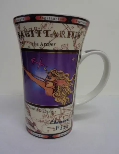 Sagittarius Birth Star Sign Zodiac Mug 6" Tall Bone China Ceramic Pottery Cup