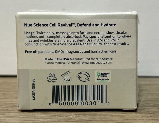 (NEW) Nue Science Cell Revival - Defend/Hydrate Age Defense Moisturizer SPF30 2