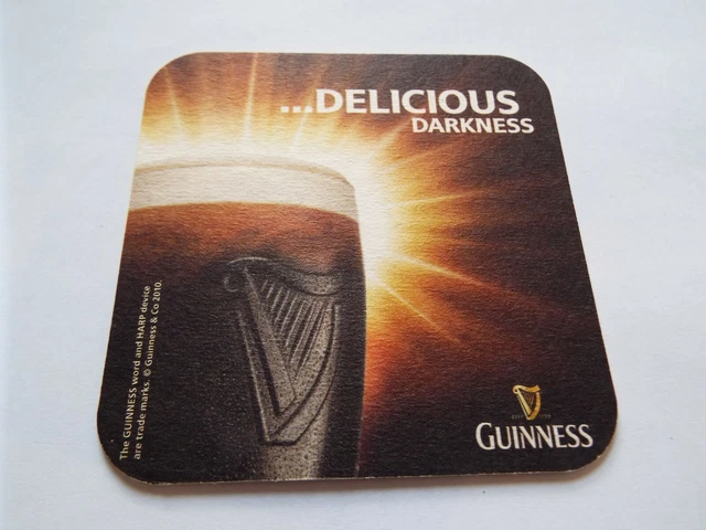 GUINNESS BEER MAT From Ireland - Delicious Darkness Coaster - Irish ...