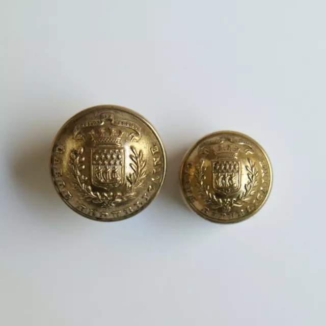 Boutons Militaires - Garde Républicaine - 21 & 17 mm - Fin XIXe - Début XXe