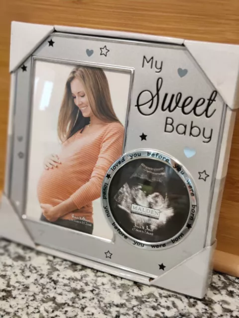 My Sweet Baby - Maternity Picture Frame. 4"x6" and 3"x3" round for Sonogram 2