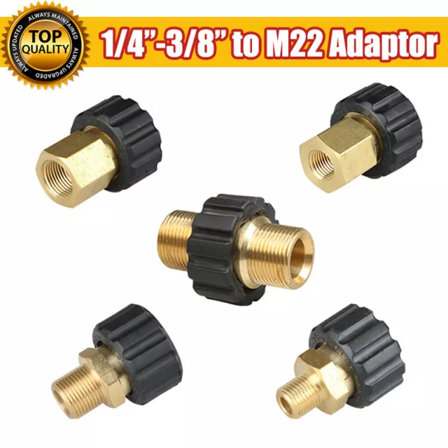 M22 Male Male Grip Coupling 22MM Connector BRASS Pressure Washer Hose