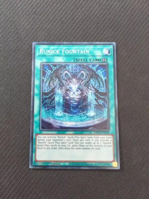 MP23-EN239 Runick Fountain Prismatic Secret Rare 1st Edition YuGiOh Card