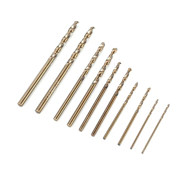 Neuf 10PCS Ars M35 Cobalt Foret Haute Résistance Aciers Set Mèche Perceuse 1 MM
