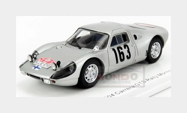 Miniature Voiture 1/43 Spark - Porsche 911S 2.0L #219 - Rallye Monte-Carlo 1967 - Elford/Stone