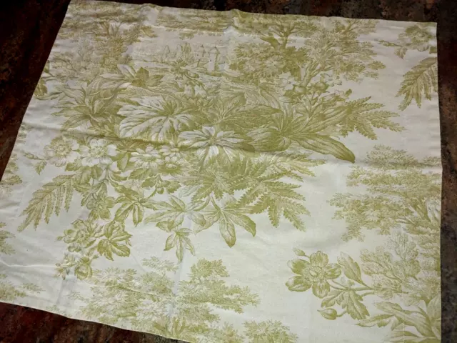 1 Pottery Barn Standard Matine French Toile Green Linen Blend Pillow Sham 1 Pottery Barn Standard Matine French Toile Green Linen Blend Pillow Sham