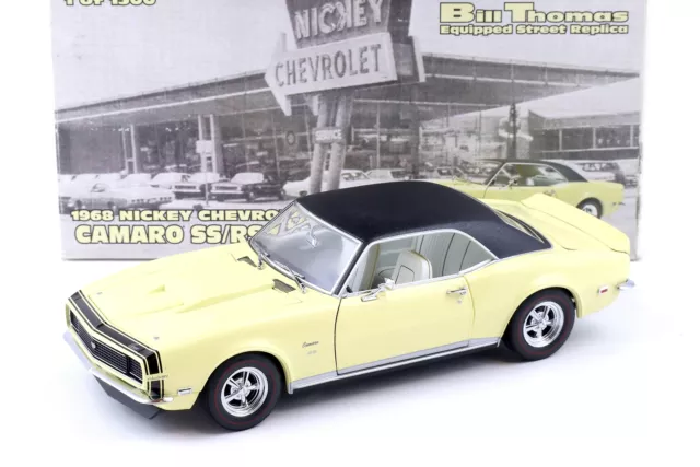 1:18 Exact Detail 1968 Chevrolet Camaro SS/RS 427 Nickey Bill Thomas yellow