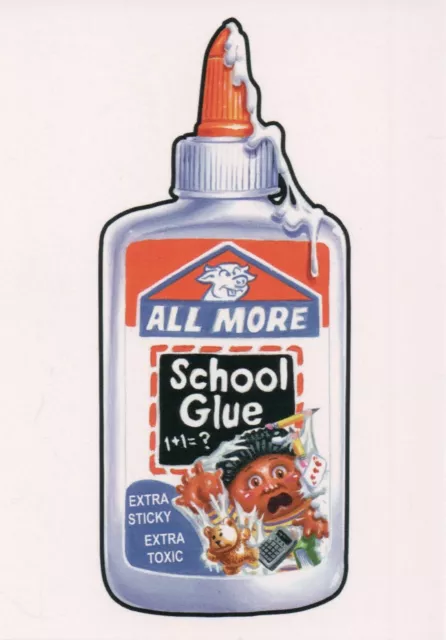 Garbage Pail Kids Late To School, (8) School Glue Wacky Packages Parody Sticker